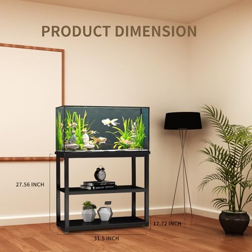 Black Metal Fish Tank Stand 40-50 Gallon T473118