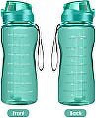 Green 2.2L 64oz Water Bottle Jug with Straw W461444
