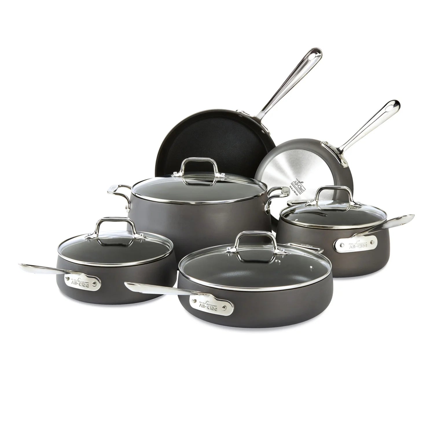 10 Piece Hard Anodized Nonstick Cookware Set E259