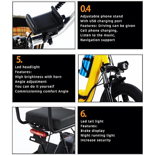 14 Inch Folding Adult Electric Tricycle with Detachable Battery J718