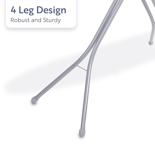 Grey 4-Leg Freestanding Full Size Ironing Board with Iron Rest M427