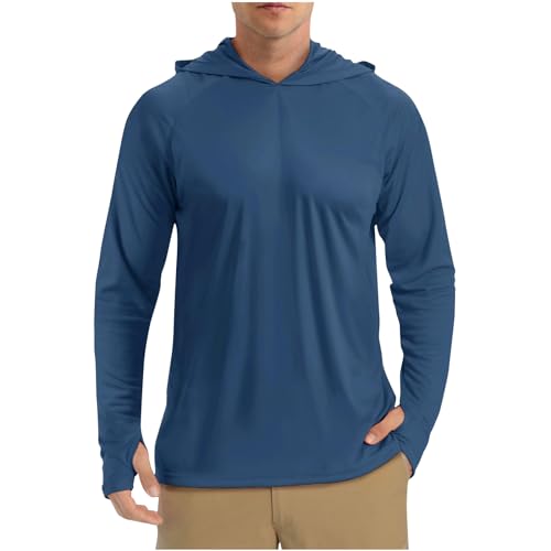 Men UPF 50+ Sun Protection Long Sleeve Hoodie Q4452
