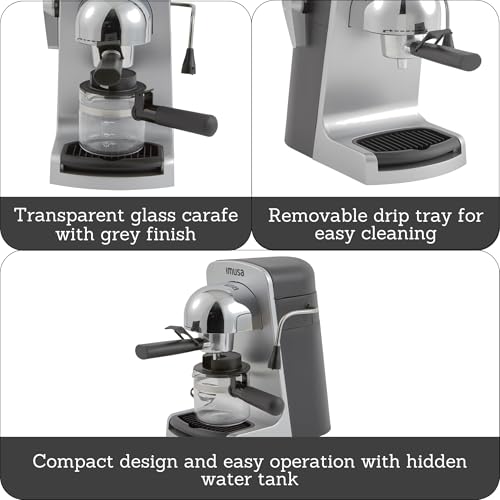 4 Cup Espresso Cappuccino Maker, Black X821