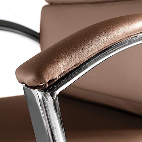 High Back Leather Executive Office Chair in Saddle Tan S532478