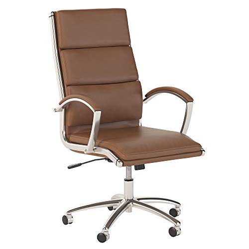 High Back Leather Executive Office Chair in Saddle Tan S532478
