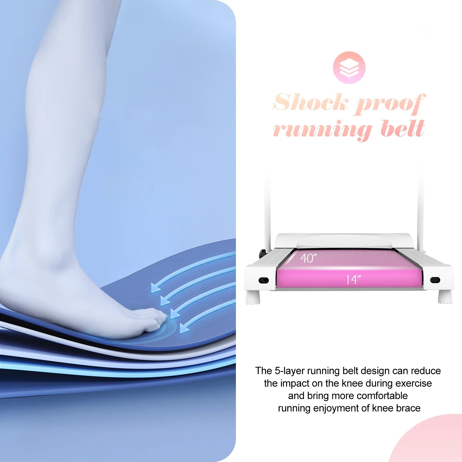 White Foldable Electric Treadmill H227