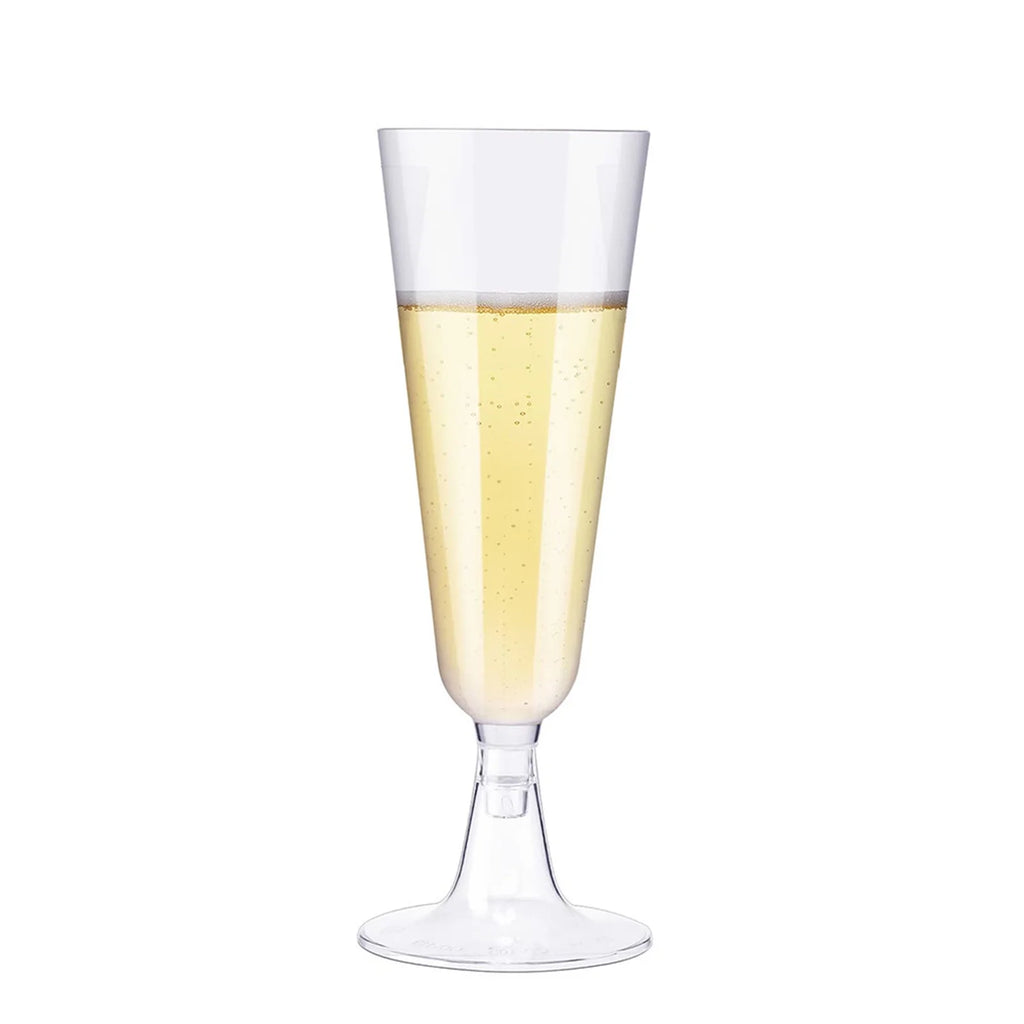40 Pack Clear Plastic Champagne Flutes L843968