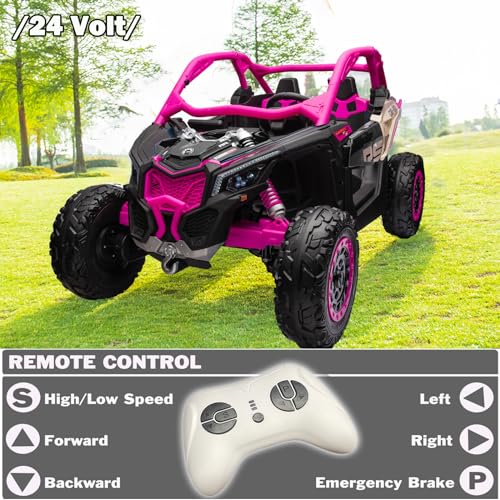 Blue 2 Seater 24V 4WD Electric Ride On Car with Remote Control E17903