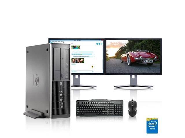 Refurbished Desktop Computer Tower PC 3.0 GHz Core 2 Duo 2GB 250GB HDD Windows 10 Home 17 inch Dual Monitor A378326