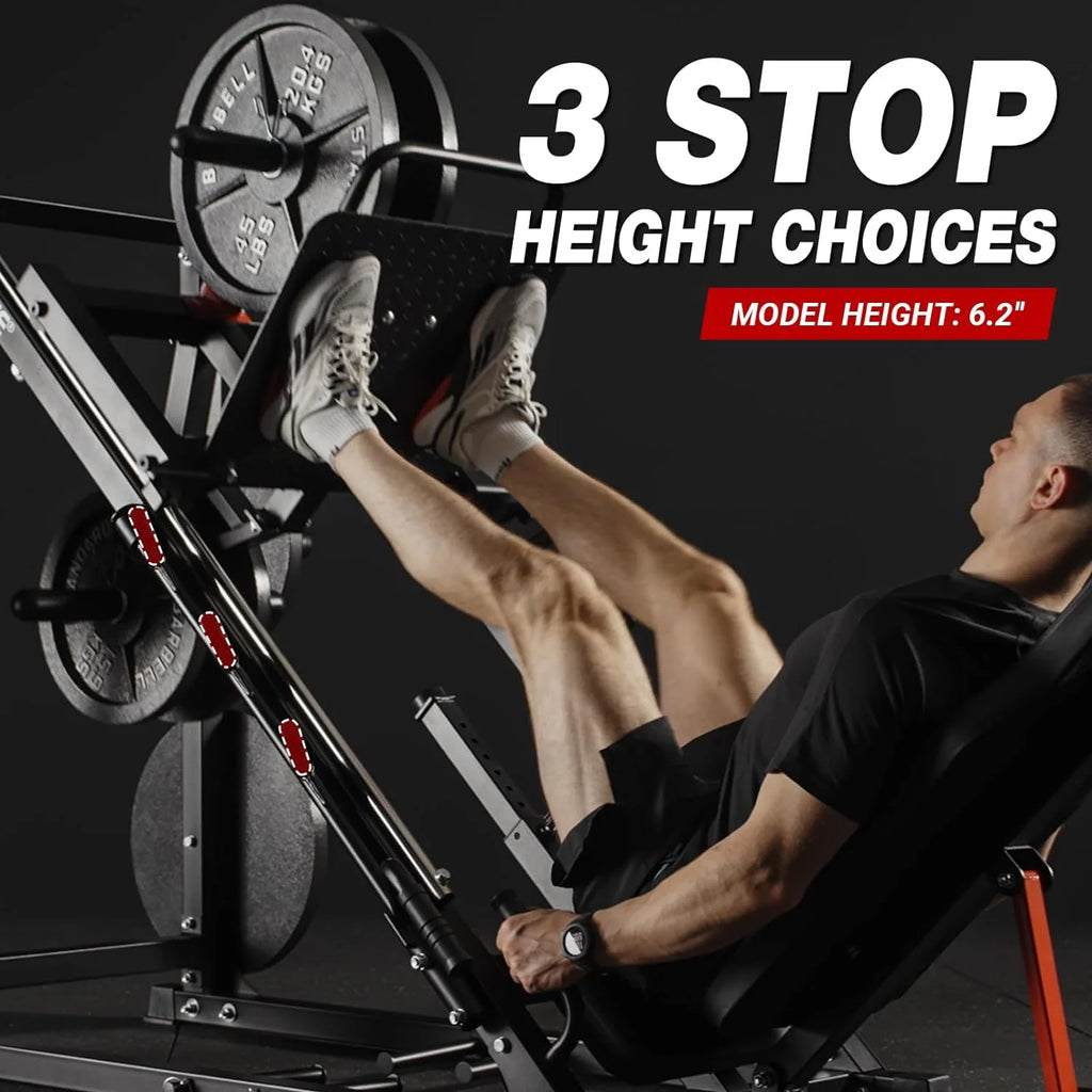 Leg Press Machine with Calf Block, 1500LBS Weight Capacity Adjustable Leg Machine K9649