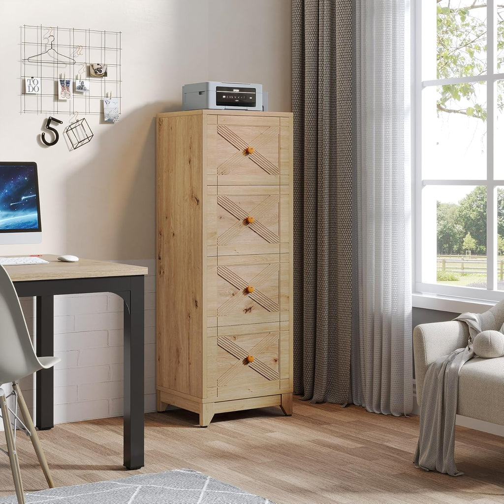 Natural 4-Drawer File Cabinet Z584127