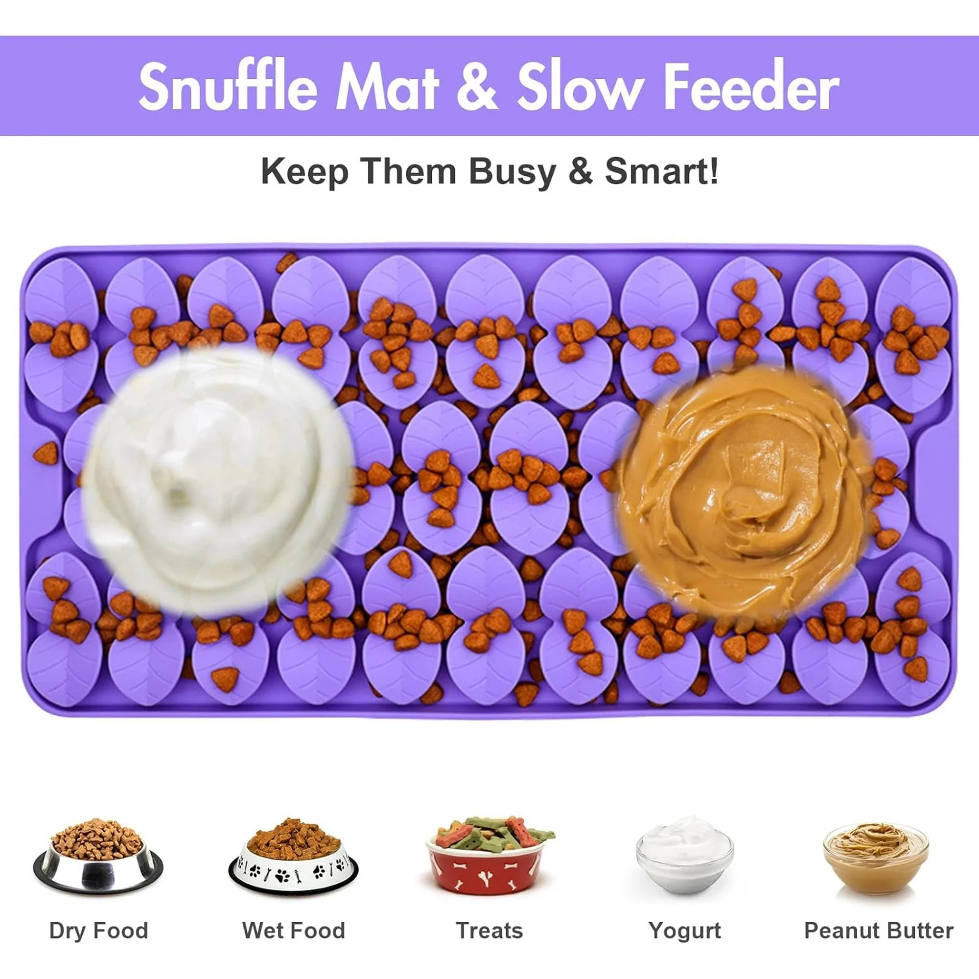 XL Purple Silicone Snuffle Mat for Dogs T8641