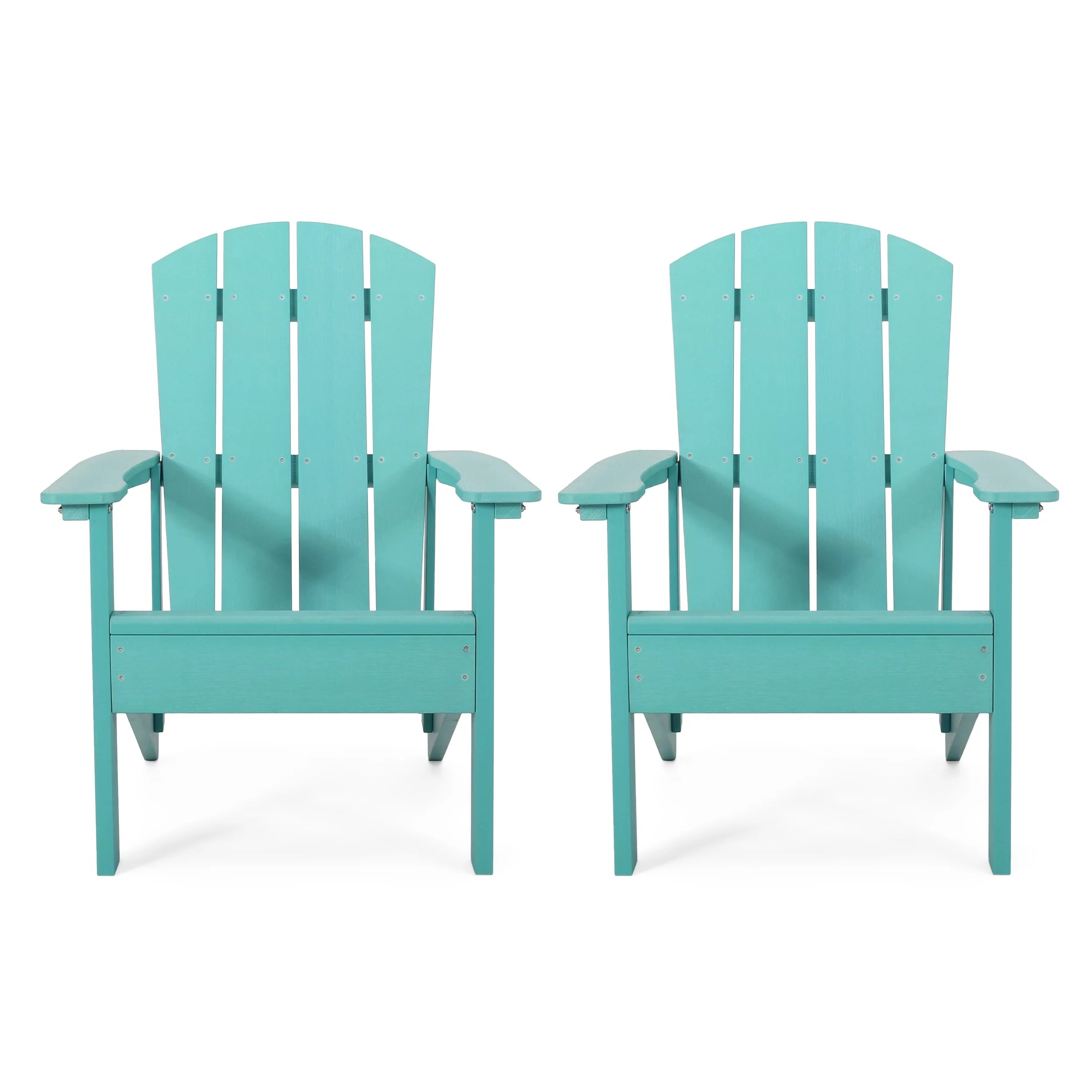 Teal Faux Wood Adirondack Chair Set of 2 R498030