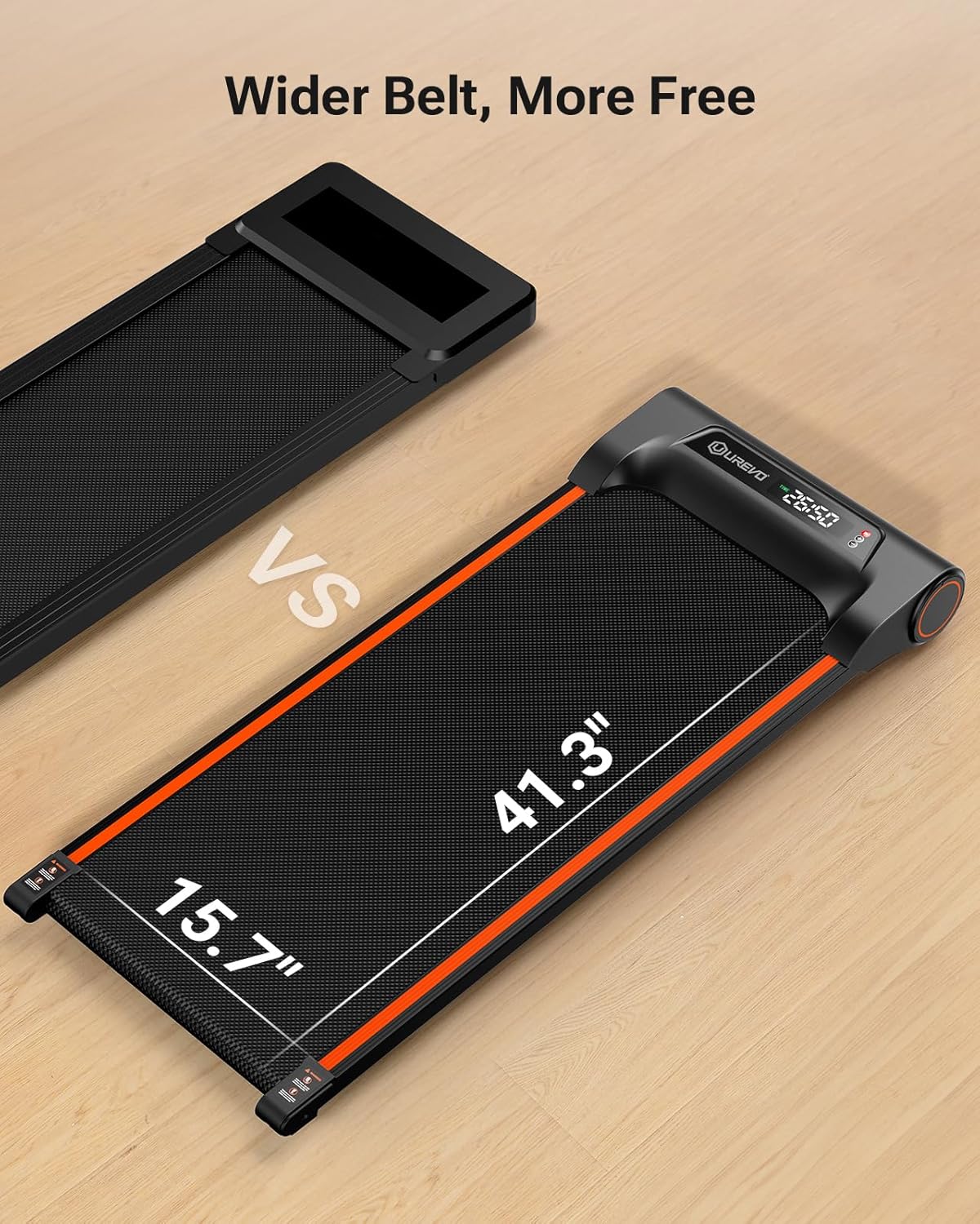 Under Desk Treadmill Walking Pad Portable 2.25HP Orange Z78705