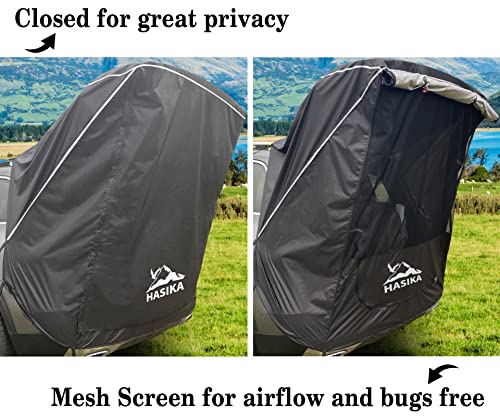 Black Waterproof SUV Camping Tent Awning with Screen Net N8853