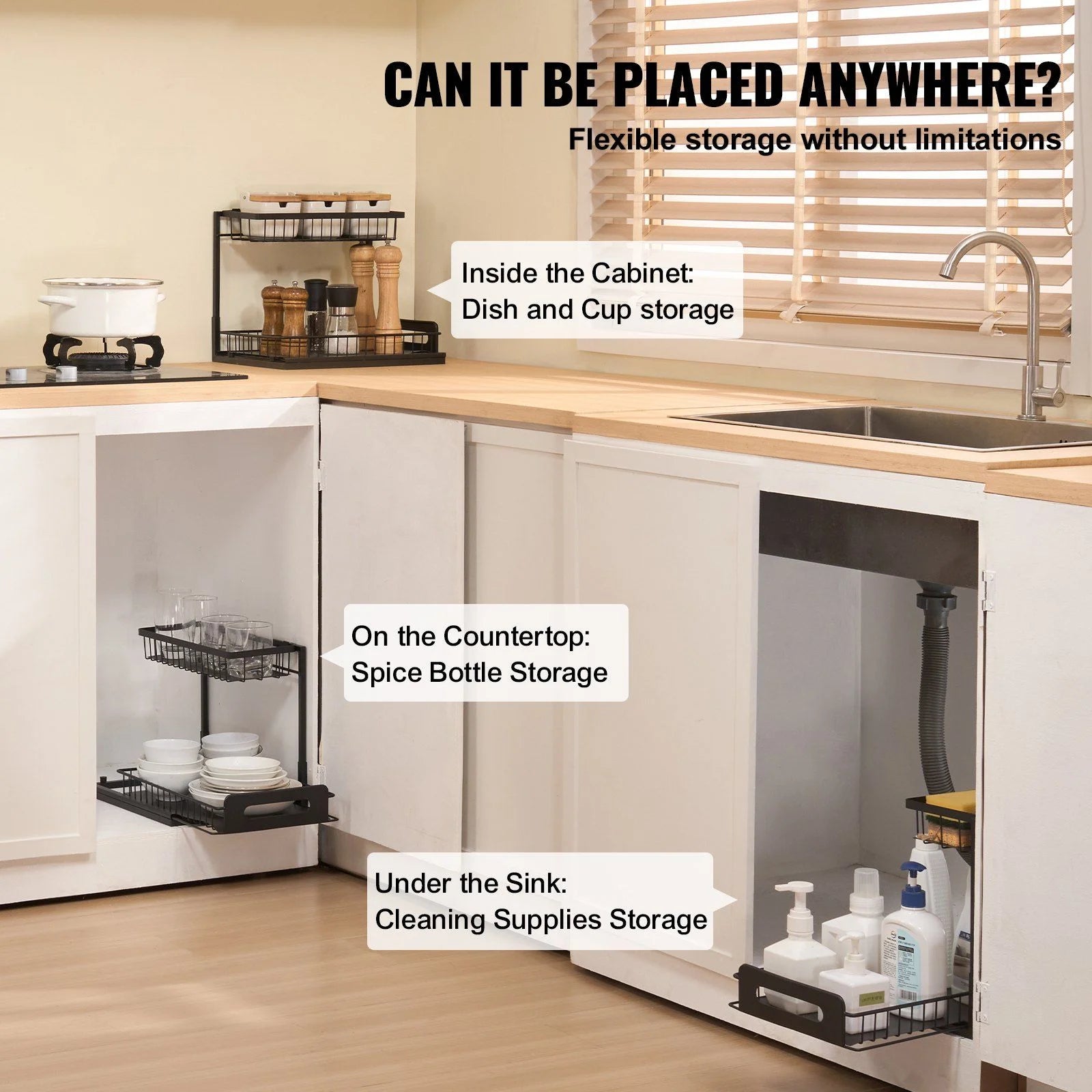 2-Tier Pull Out Cabinet Organizer V229561