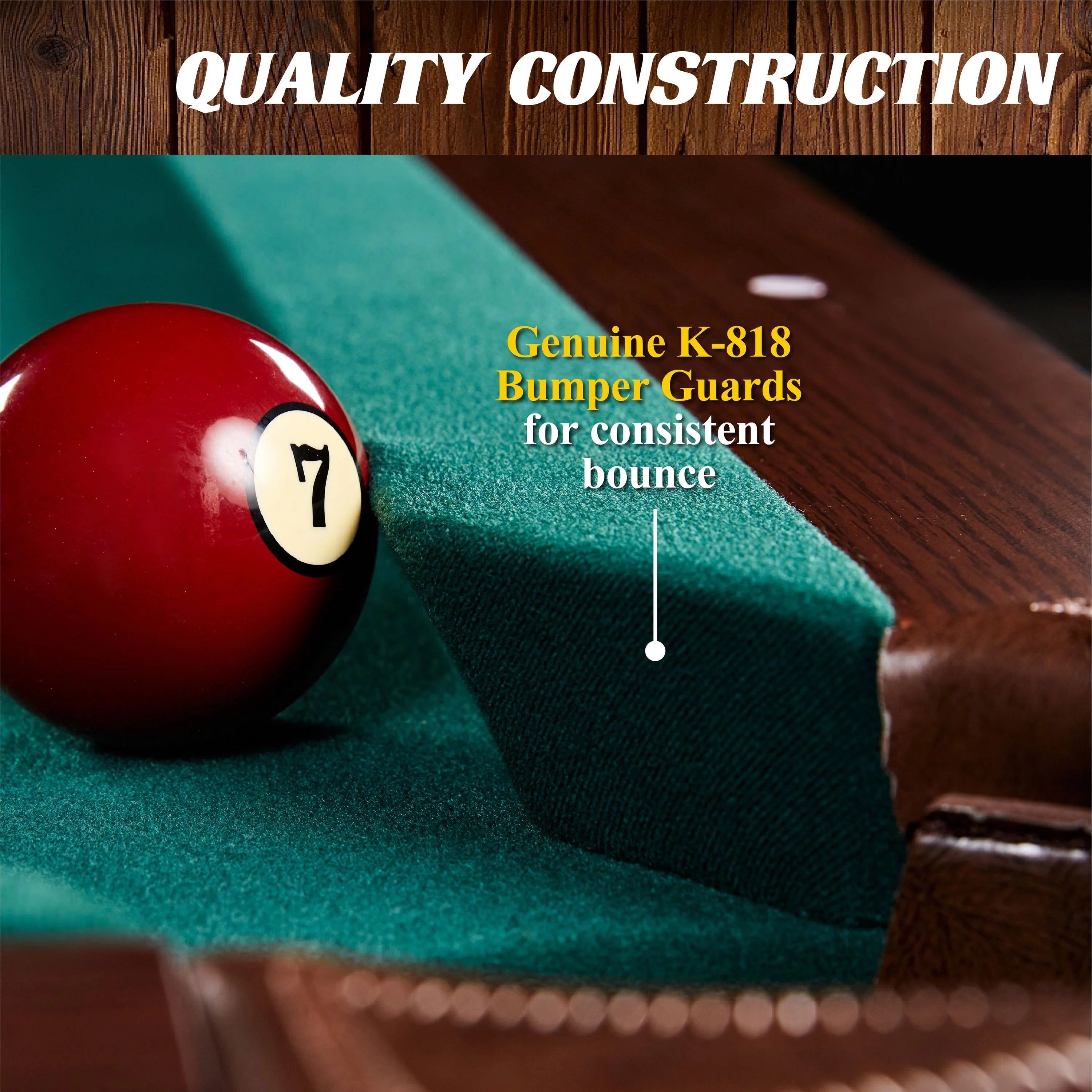 Green Ball and Claw Leg Pool Table W1753
