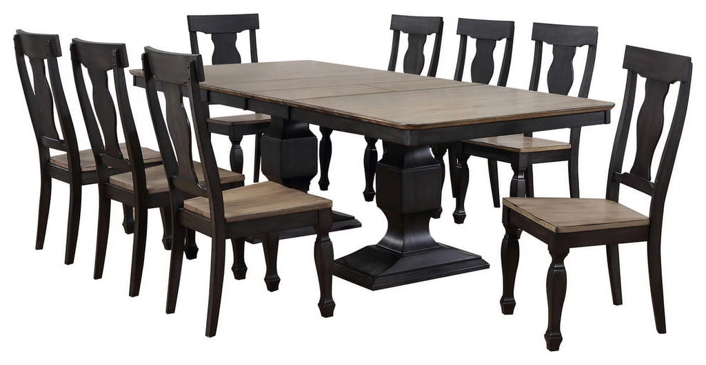 9 Piece Extendable Dining Table and 8 Chairs Set V4562