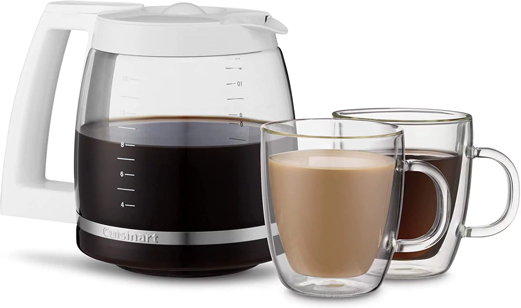 White Stainless Steel 12-Cup Coffeemaker and Single-Serve Brewer D37020
