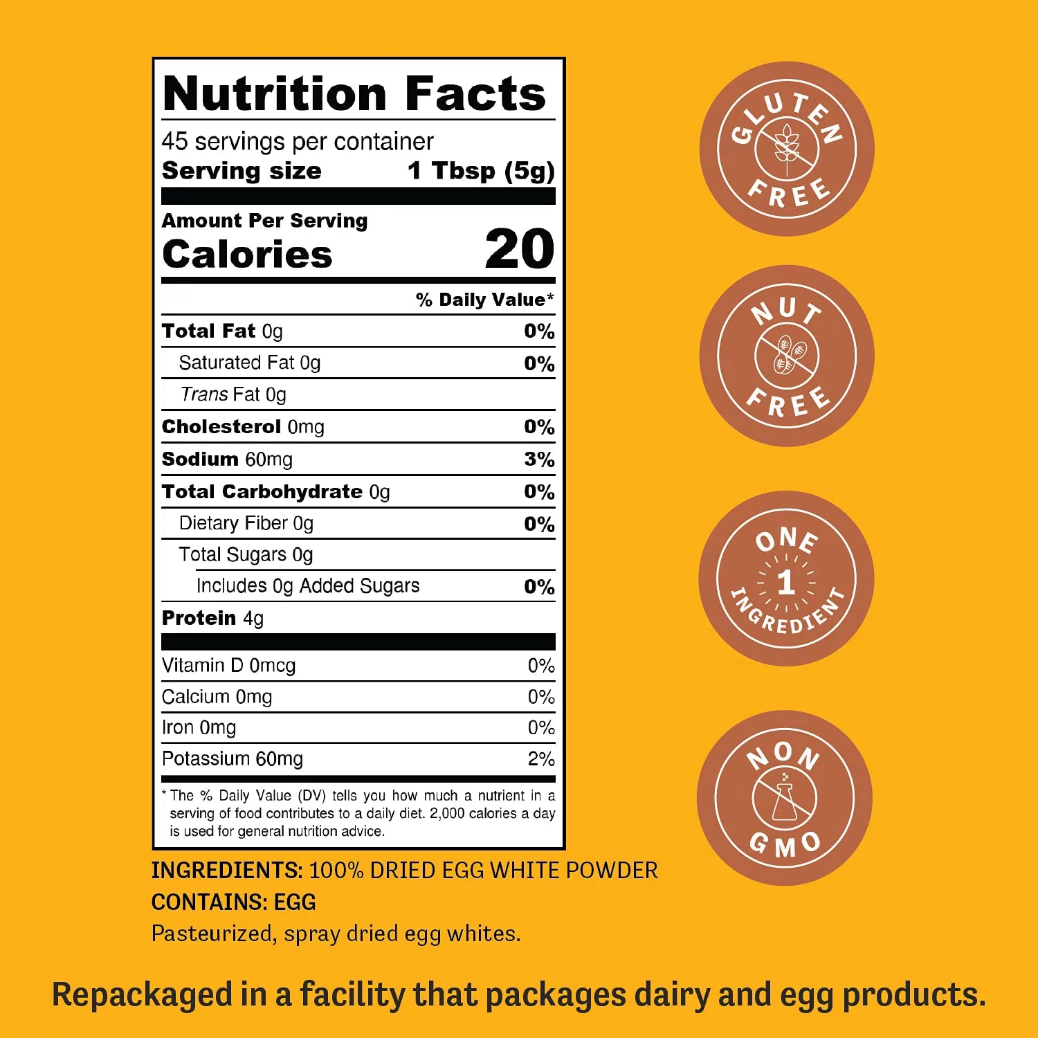 Dried Egg White Protein Powder 8 oz X287