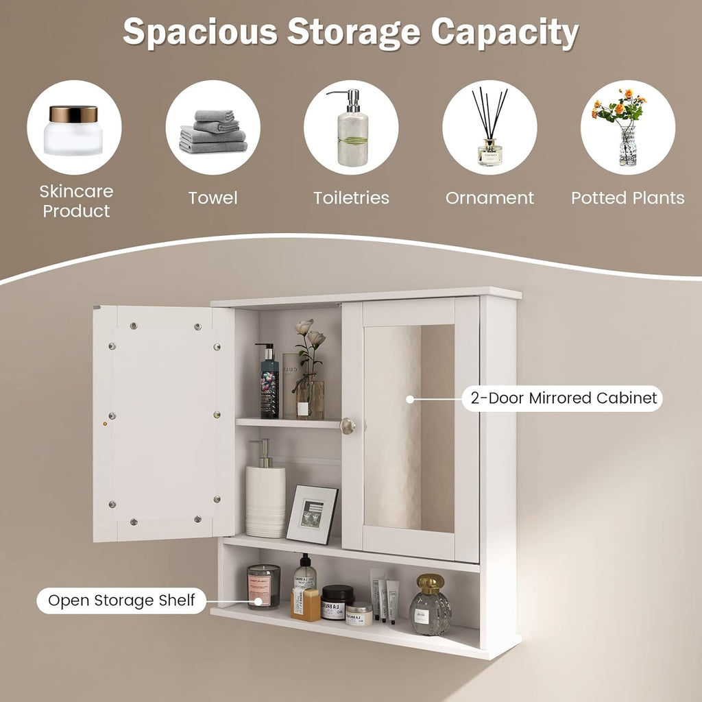White Wall Bathroom Storage Cabinet H447794