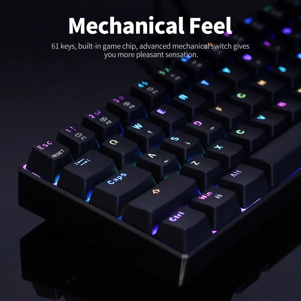 61 Keys RGB USB Mechanical Gaming Keyboard C7947