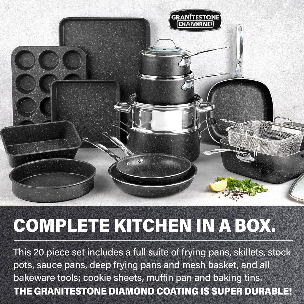 20 Piece Nonstick Cookware and Bakeware Set C4859