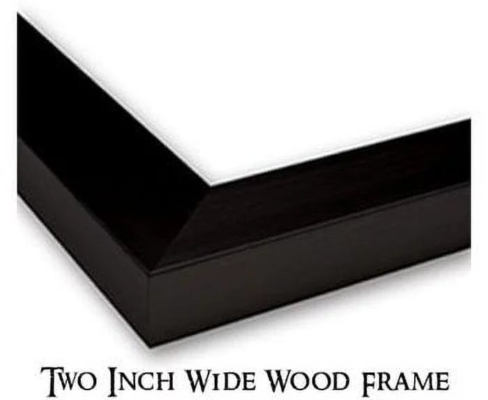 Large Black Wood Framed Print Art N183015