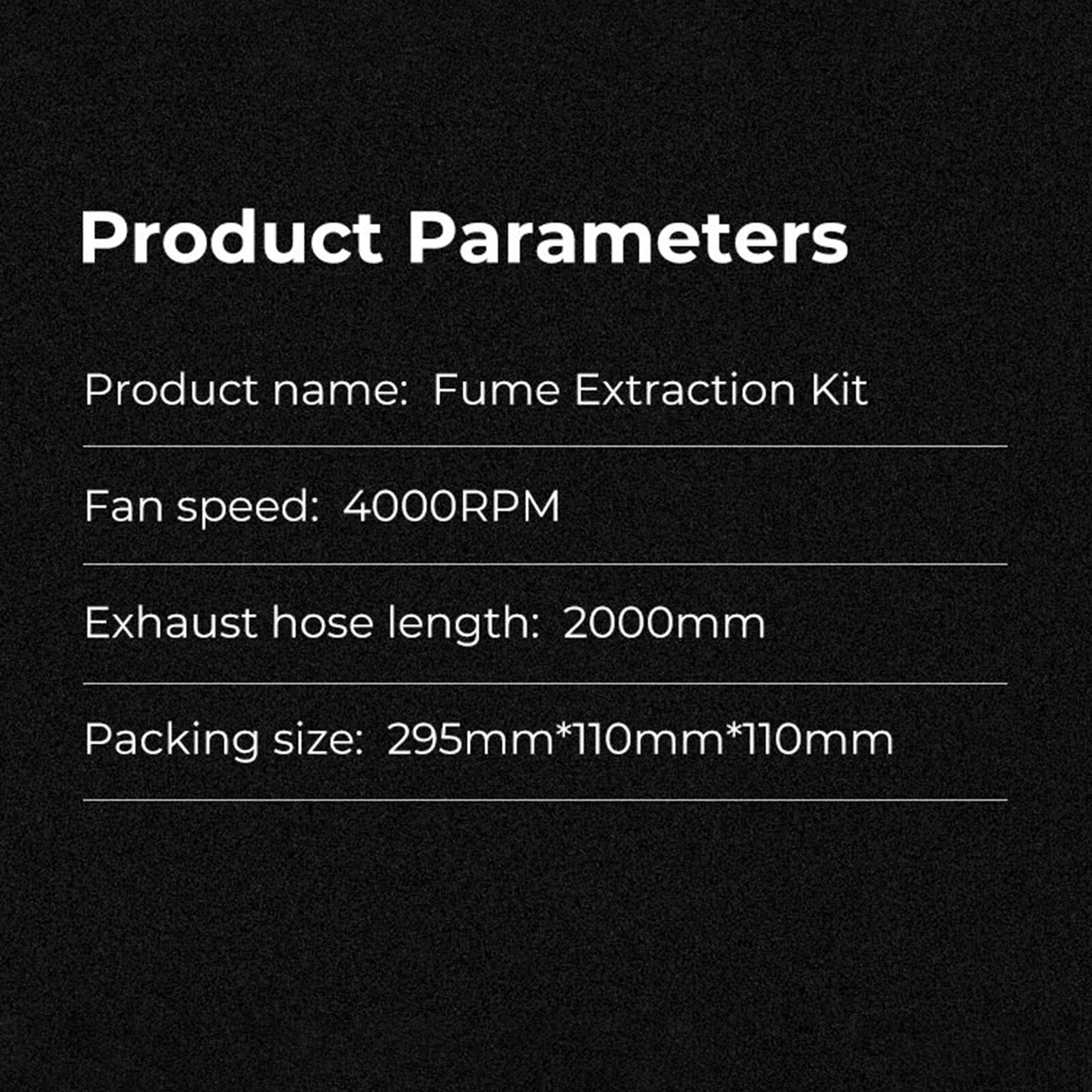 Fume Extraction Kit with 4000 RPM Ventilation Fan And 2000mm Exhaust Hose I53115