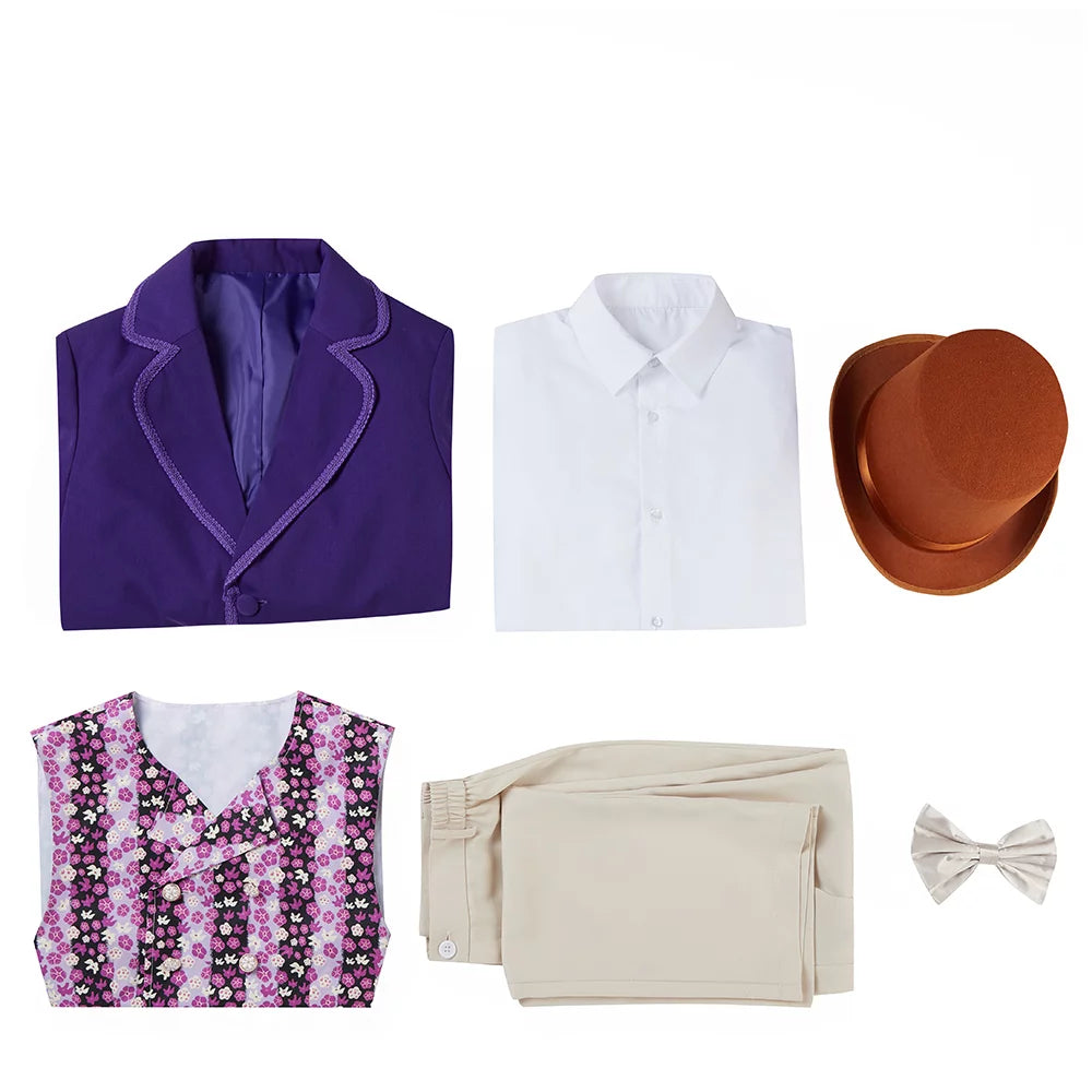 Trench Floral Vest Uniform Suit With Hat B271454