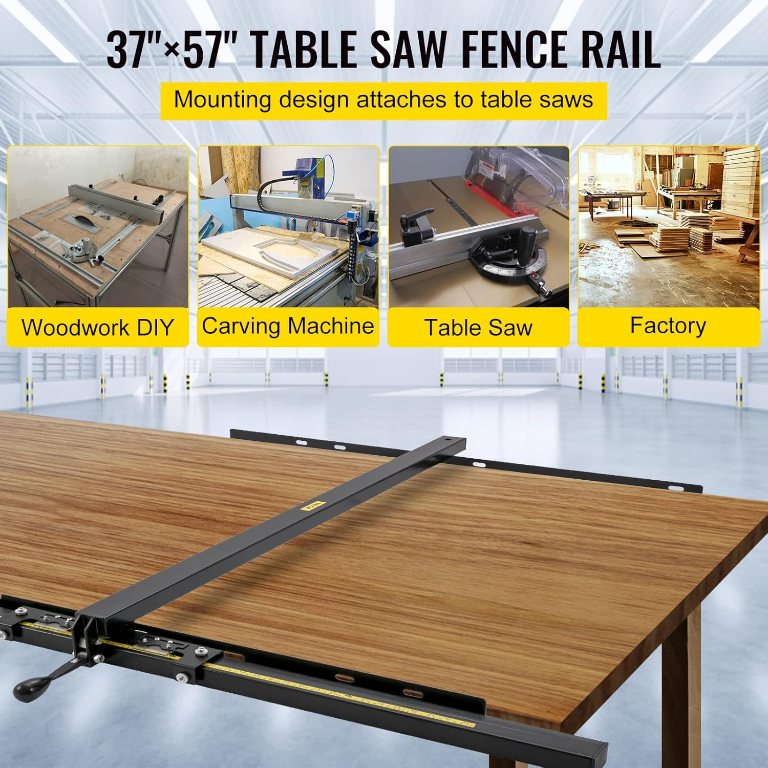 37×57 Table Saw Fence System with Front Guide Bar M93531