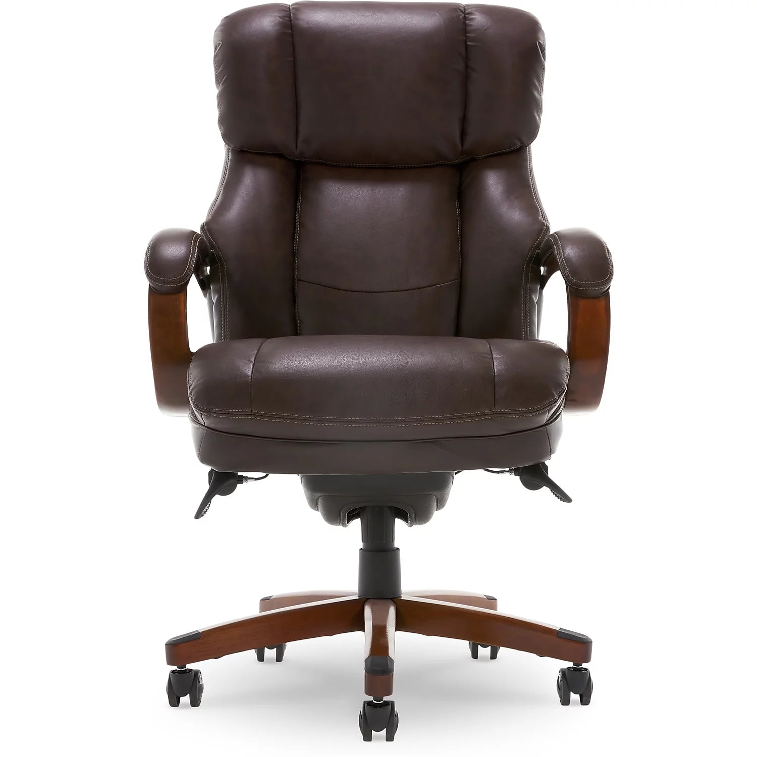 Biscuit Brown Faux Leather Ergonomic Executive Chair Y611