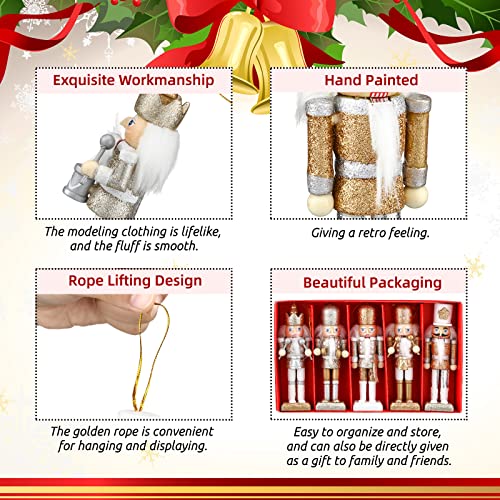 10 Pcs Wooden Nutcracker Ornaments Q1568