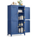 Forest Green 4 Door Freestanding Bathroom Storage Cabinet with Adjustable Shelves L6170