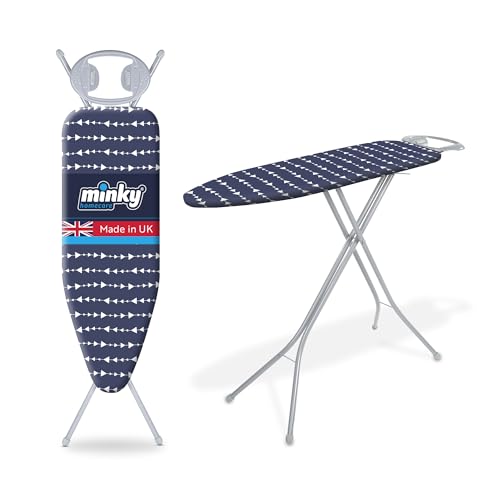 Grey 4-Leg Freestanding Full Size Ironing Board with Iron Rest M427
