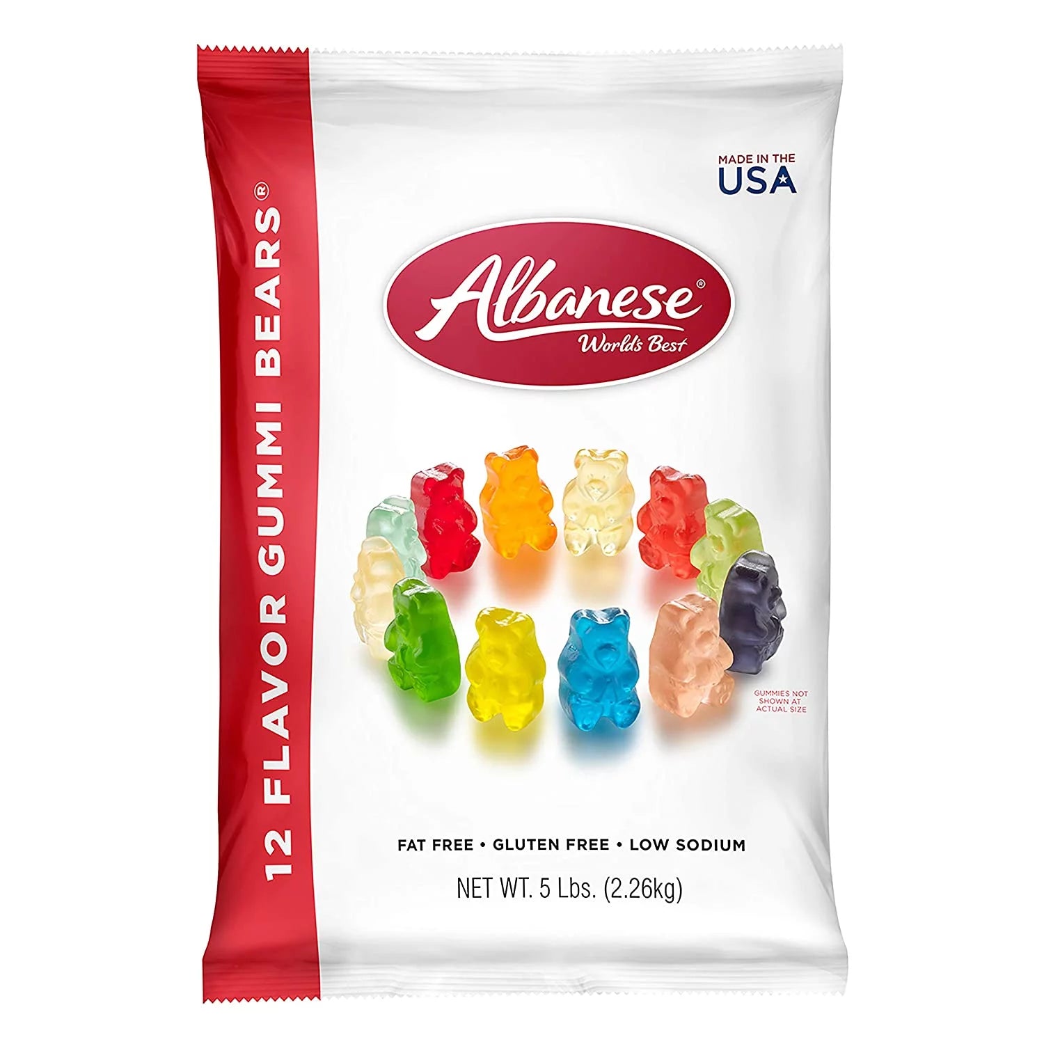 12 Flavor Gummi Bears, 5 Pound Bag O5233