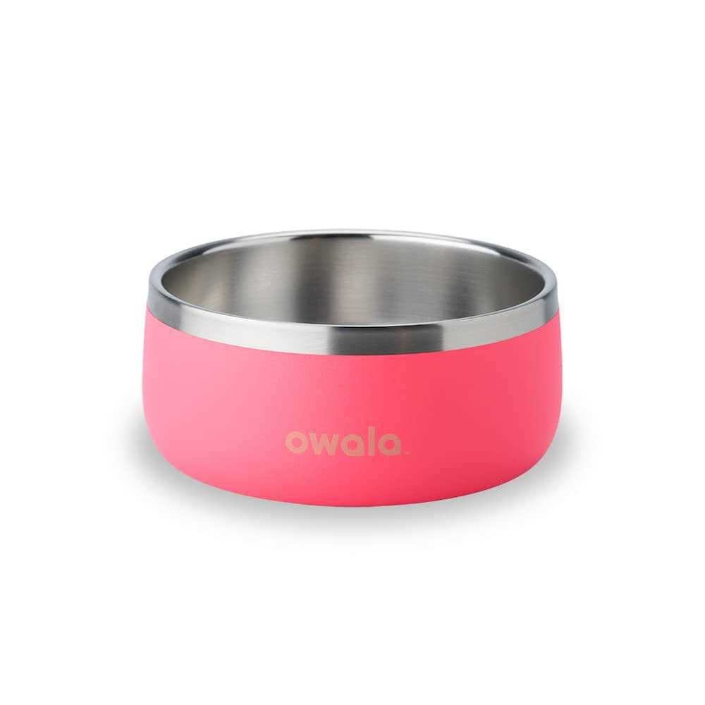 Pink Stainless Steel Pet Bowl L791