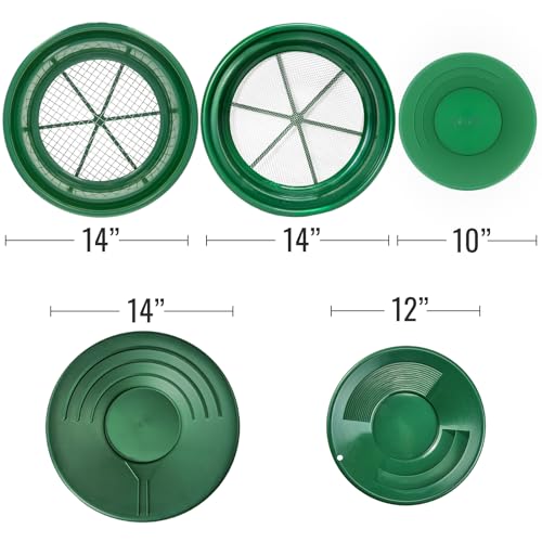 21pc Gold Prospecting Mining Kit with Classifier Screens W952972