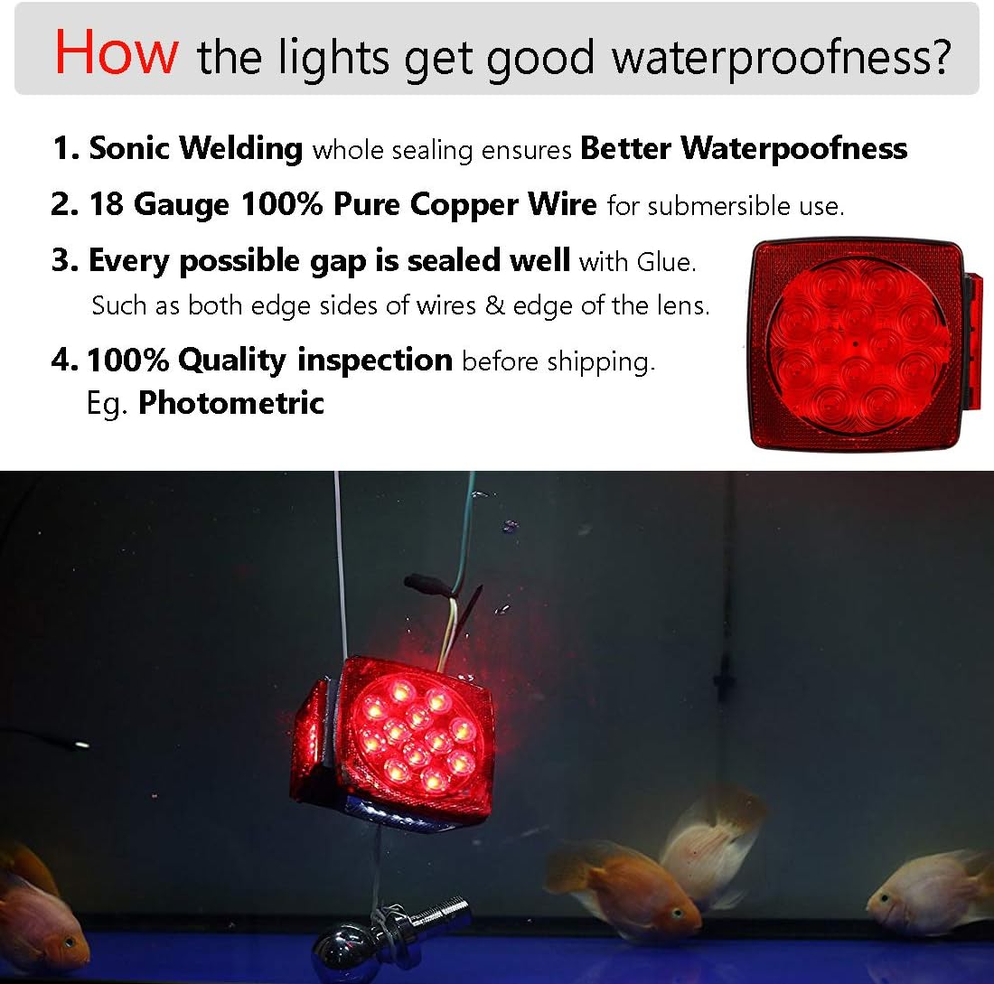 12V Submersible LED Trailer Tail Light Kit V24097