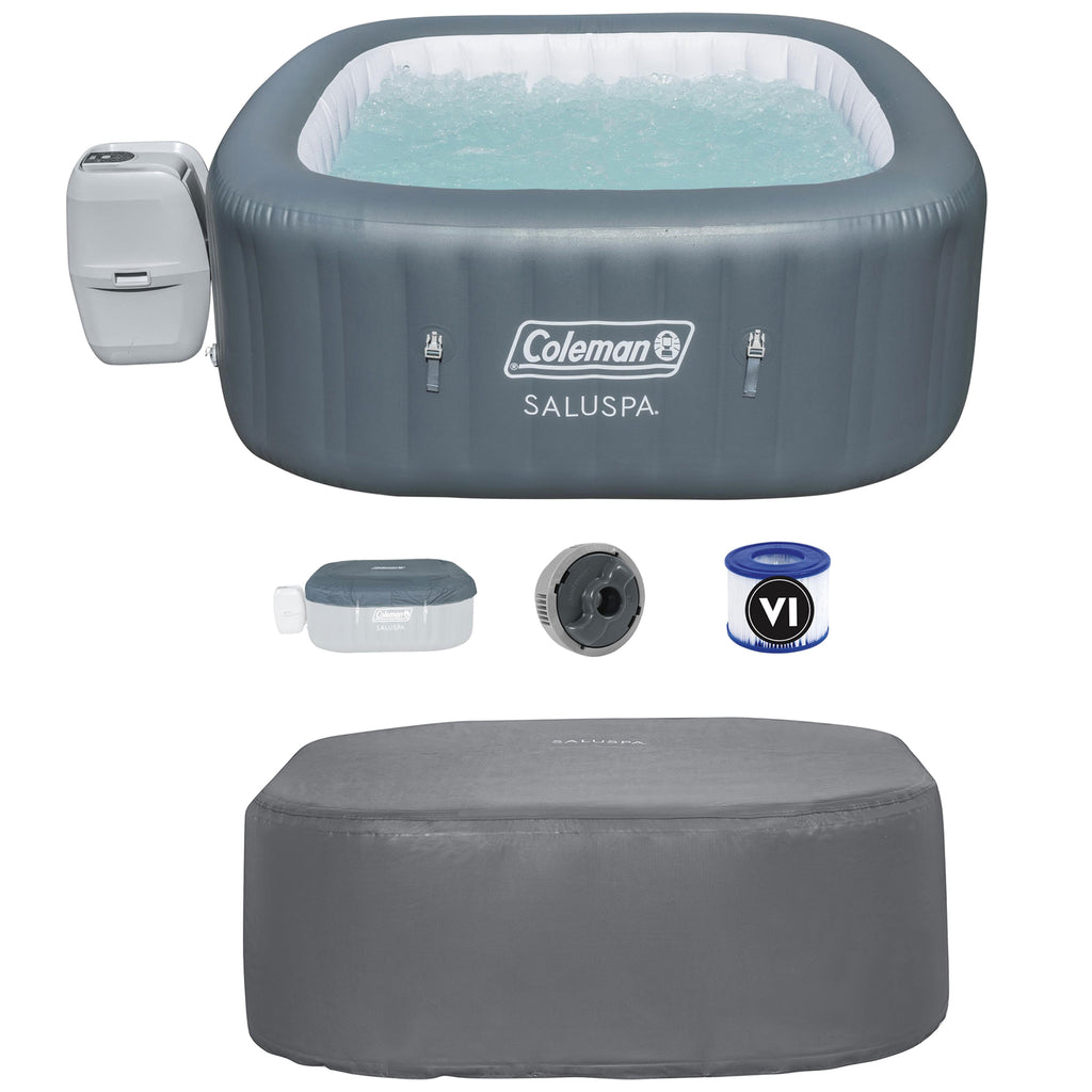 6 Person Inflatable Hot Tub with Spa Cover X805
