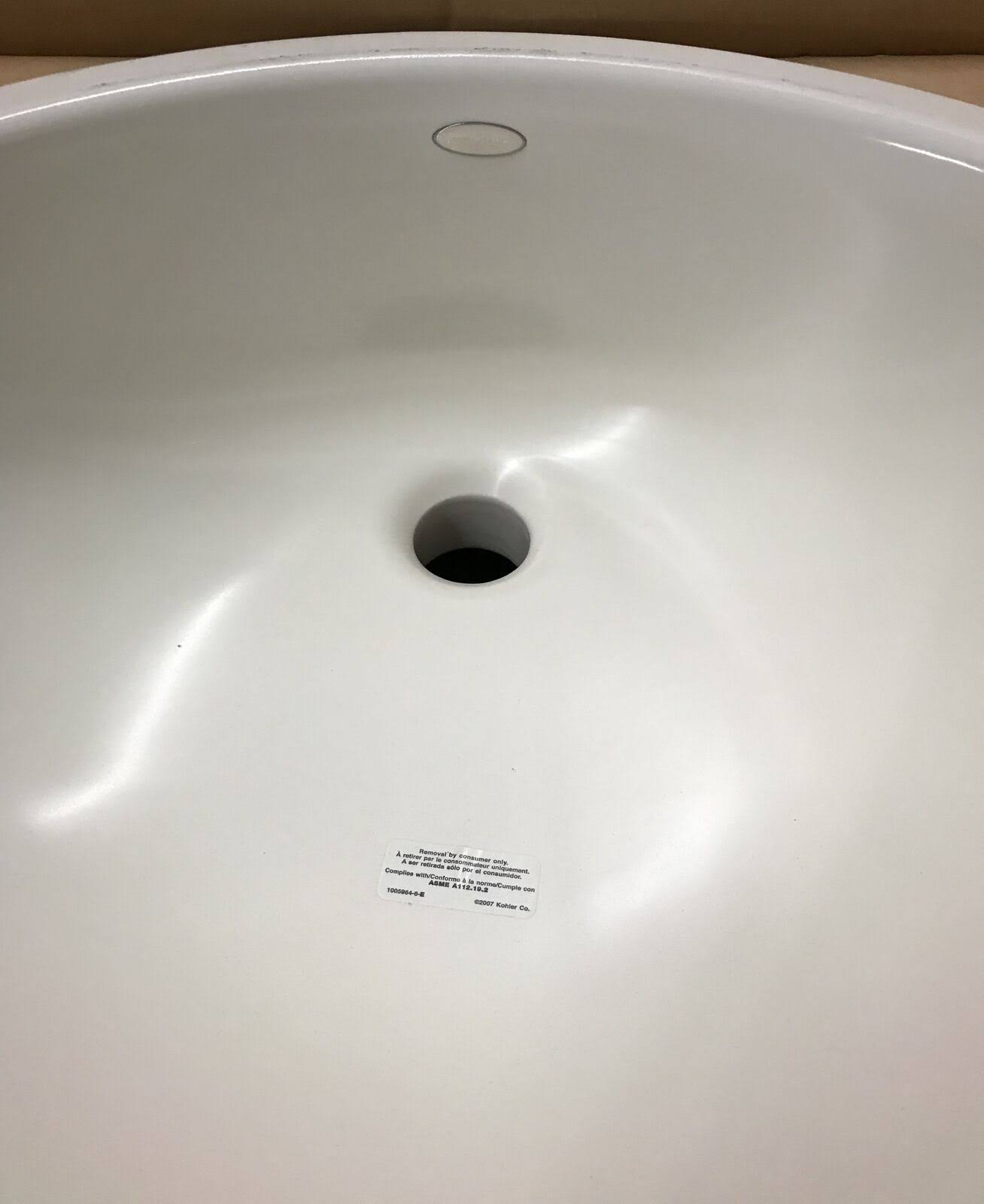 Biscuit Undercounter Bathroom Sink 17-Inch Z119
