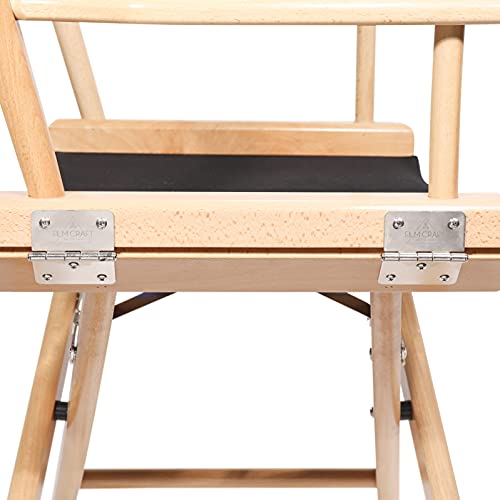 Natural Finish Black Nylon Canvas Director's Chairs K262582