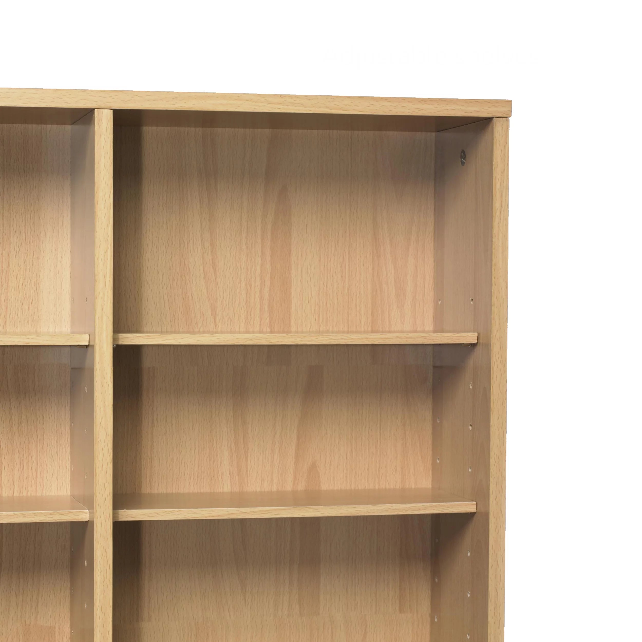 40"x71" Adjustable Wood Media Storage Shelf Bookcase L751