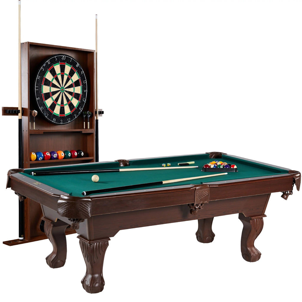 Green Ball and Claw Leg Pool Table W1753
