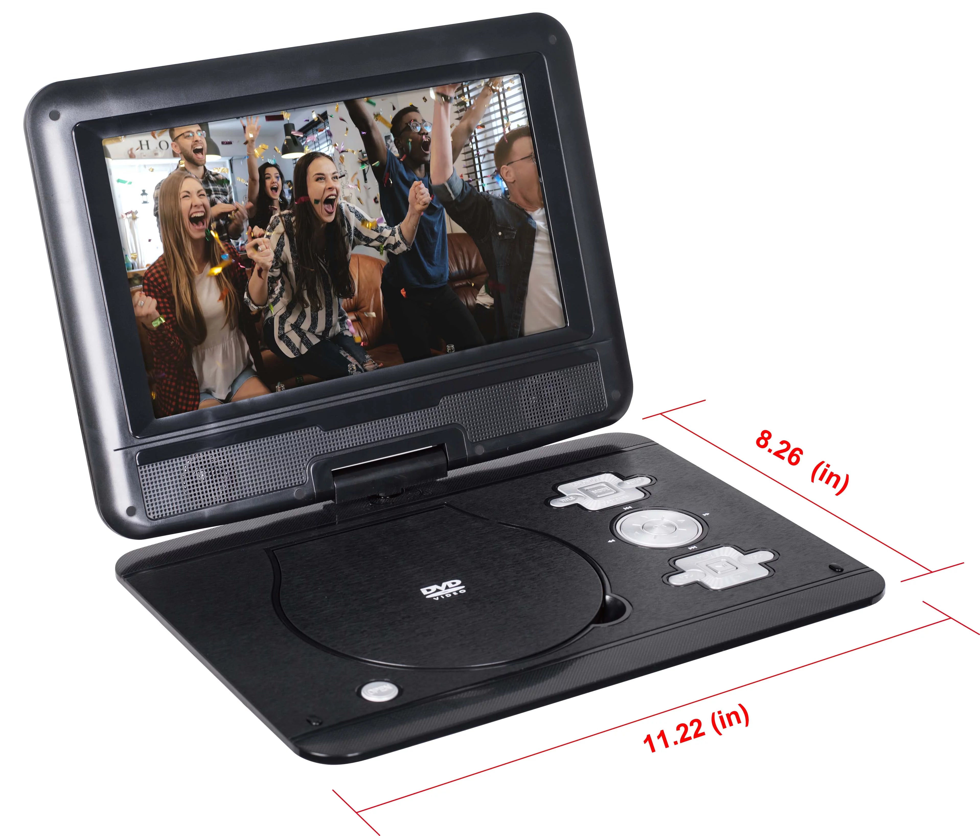 10" Portable DVD/Media Player Kit with extended 5 hr. Battery, Black V2442