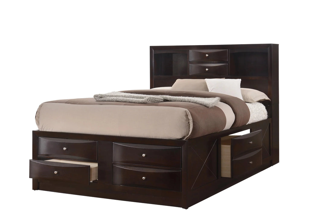 Queen Size Wooden Captains Bed with Storage Drawers V99722