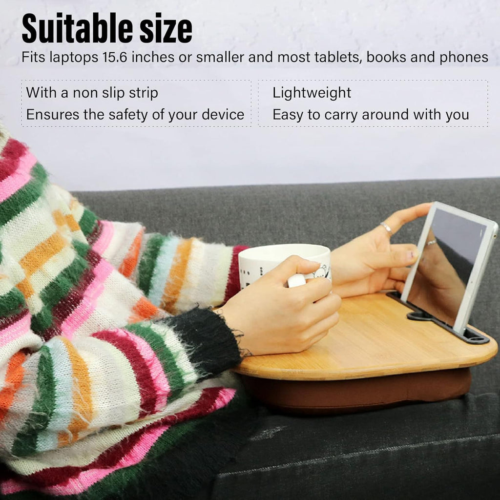Bamboo Laptop Desk with Anti Slip Strip U69656
