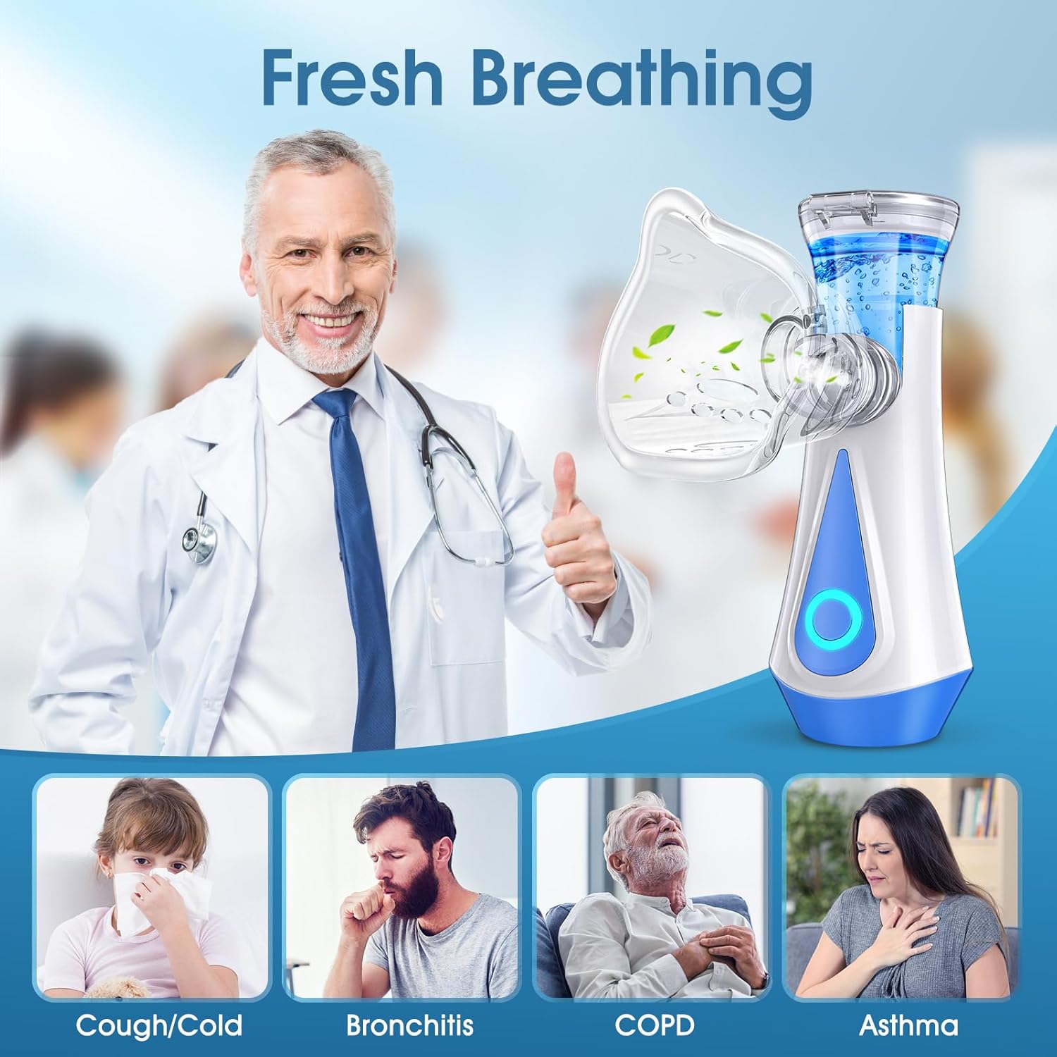 USB Rechargeable Mesh Nebulizer I7600