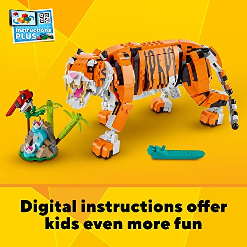 LEGO Creator 3 in 1 Majestic Tiger Building Set, Transforms from Tiger to Panda or Koi Fish Set, Animal Figures, Collectible Building Toy, Gifts for Kids, Boys & Girls 9 Plus Years Old, 31129 Q13512