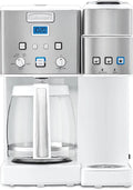 White Stainless Steel 12-Cup Coffeemaker and Single-Serve Brewer D37020